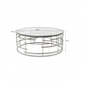 Konferenční stolek Jupiter - stříbrný, Ø100cm