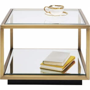 Malý odkládací stolek Luigi - zlatý, 50x50cm