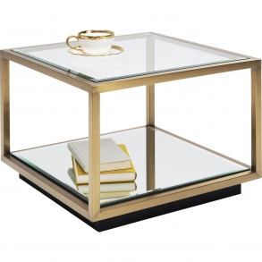 Malý odkládací stolek Luigi - zlatý, 50x50cm