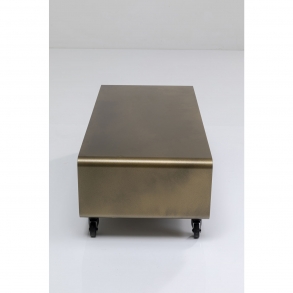 TV stolek na kolečkách Lounge - bronzový, 90x30cm