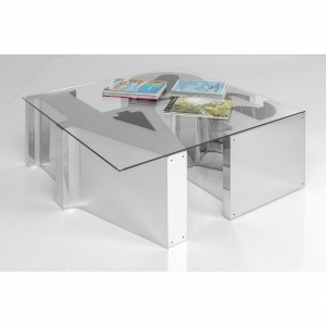 Konferenční stolek LOVE - ocelový, 115x115cm