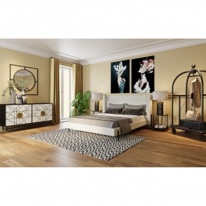 Zrcadlo Stanford Frame - matně černé, 90cm