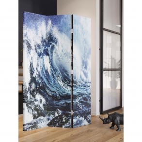 Paravan Triptychon Wave vs Palms 180x120cm