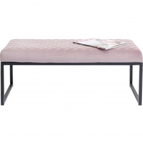 Růžová čalouněná lavice Smart 90cm