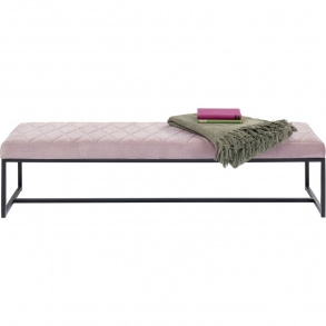 Růžová čalouněná lavice Smart 150cm