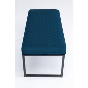 Tmavě modrá čalouněná lavice Smart 90cm