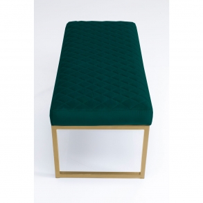 Tmavě zelená čalouněná lavice Smart 90cm