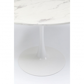 Kulatý stůl Schickeria - mramorově bílý, Ø80cm
