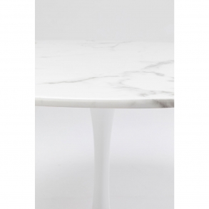 Kulatý stůl Veneto - mramorově bílý, Ø110cm