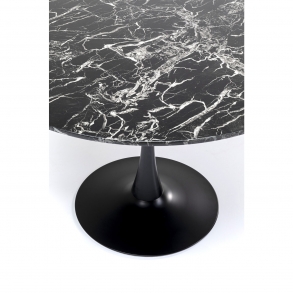 Kulatý stůl Veneto - mramorově černý, Ø110cm