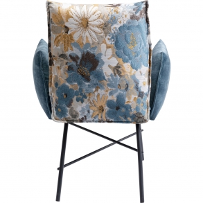 Modrá čalouněná židle s područkami Notting Hill
