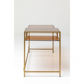Psací stůl Loft - zlatý, 134x60cm
