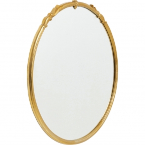 Nástěnné zrcadlo Cassandra - zlatá, Ø80cm