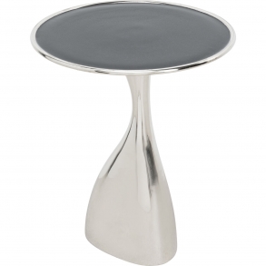 Odkládací stolek Spacey - stříbrný Ø36cm