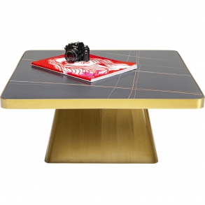Konferenční stolek Miler - zlatý, 80x80cm