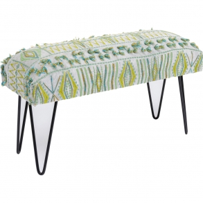 Barevná polstrovaná lavice Desna Patchwork 80cm