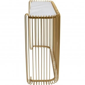Toaletní stolek Wire Glass - zlatý, 142x89cm