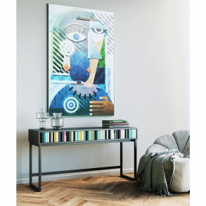 Toaletní stolek Concertina - barevný, 136x40cm