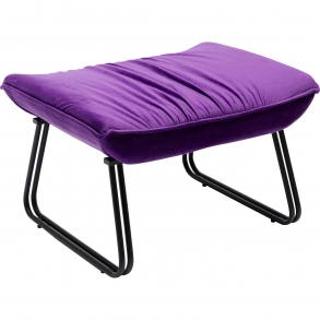 Křeslo s podnožkou Snuggle - fialové, (set 2 kusů)
