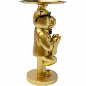 Odkládací stolek Cool Bulldog Tray - zlatý, 34x55cm