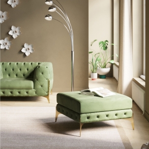 Stolička Bellissima Velvet - zelená, 80cm