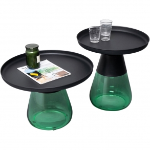 Odkládací stolek Bottiglia zelený Ø 60cm