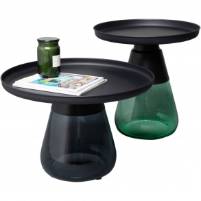 Odkládací stolek Bottiglia zelený Ø50cm