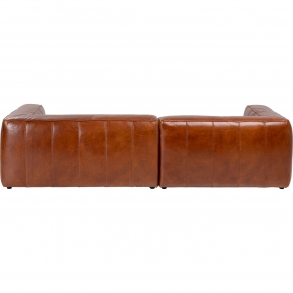 Rohová sedačka Cubetto - kožená, hnědá, 170x270 cm