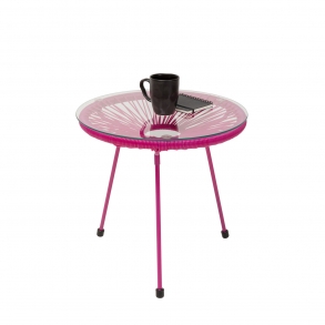 Odkládací stolek Acapulco - růžový